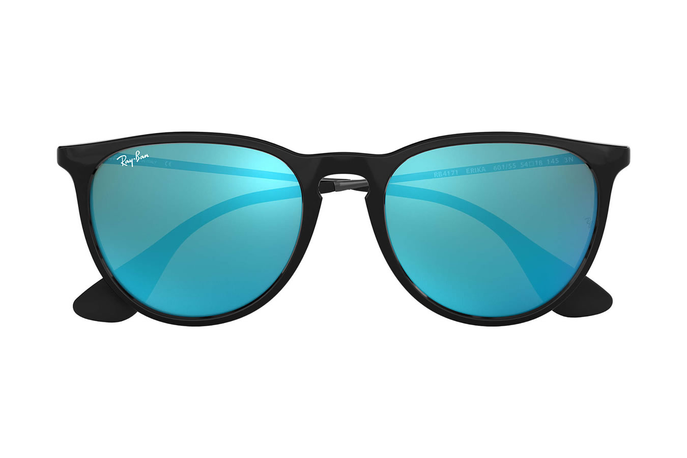 RAY BAN Erika with Black Gunmetal Frame and Blue Mirror Lenses